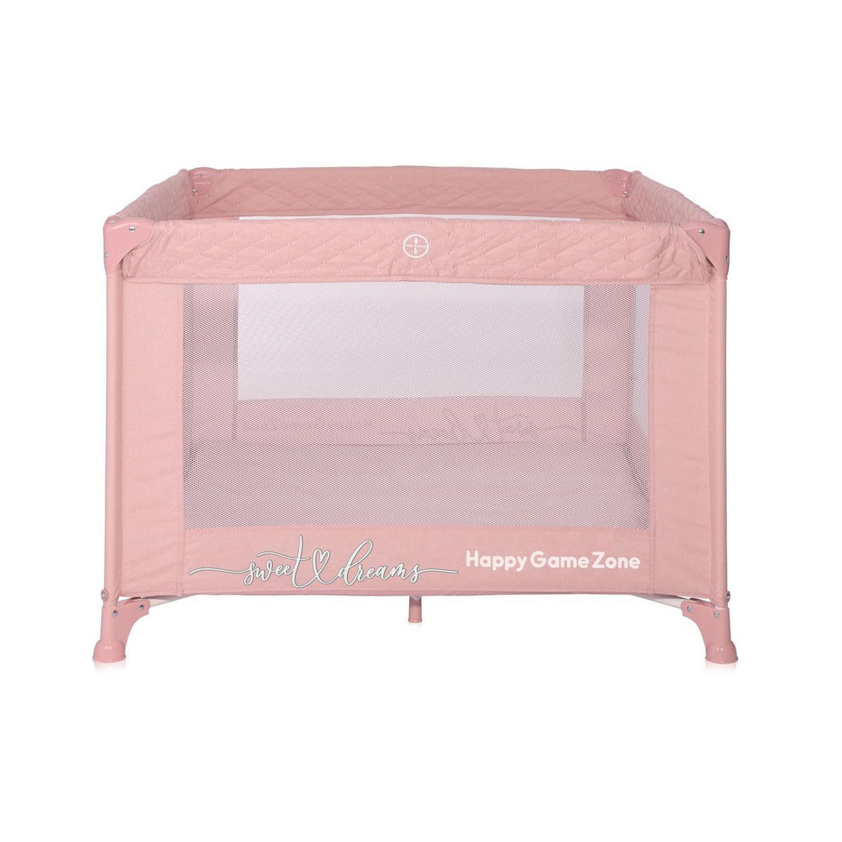 REISELAUFSTALL Happy Game Zone rosa seitliche Öffnung, Tragetasche, faltbar - Rosa, Kunststoff (95/95cm) - Lorelli