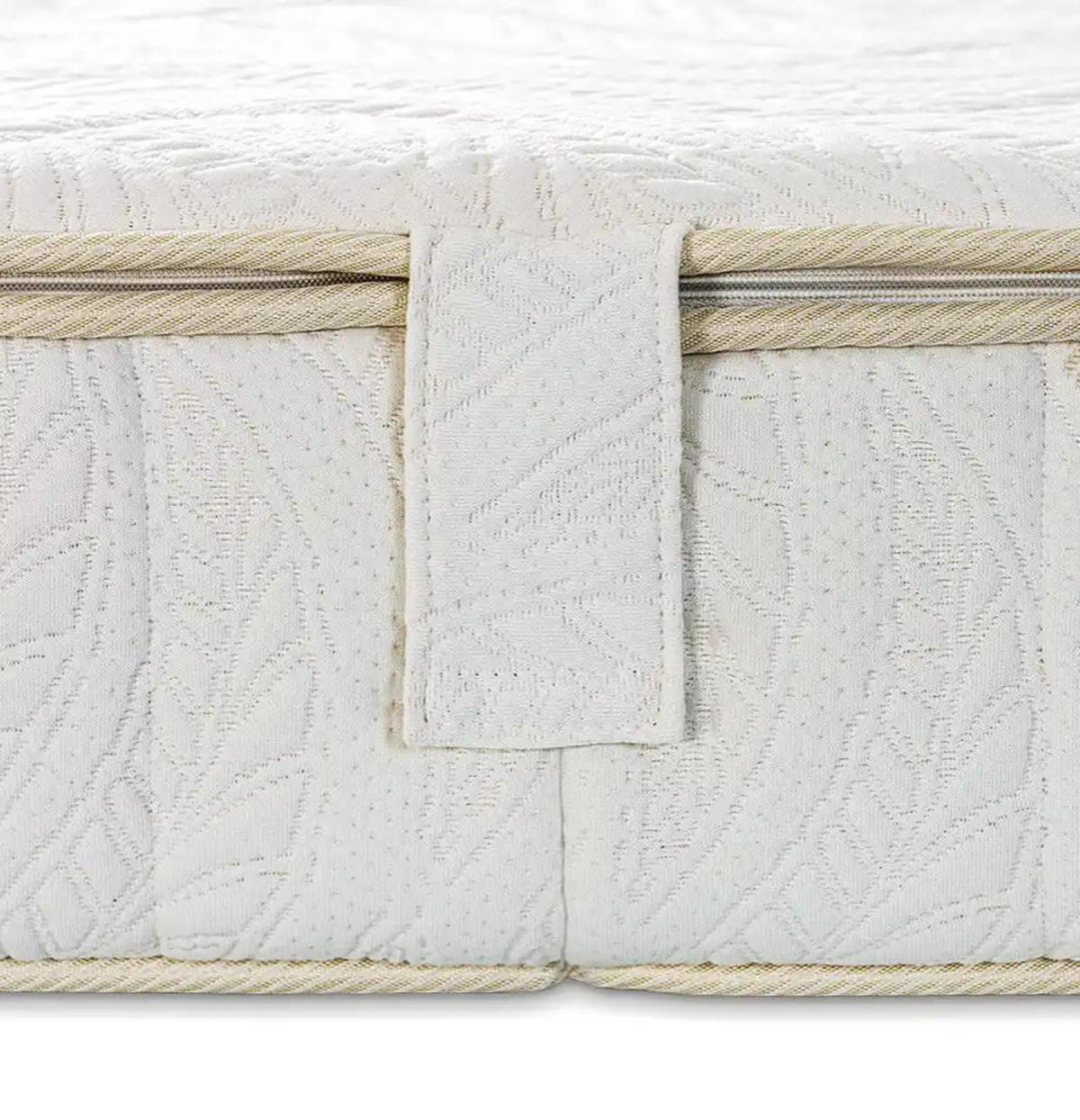 MATRATZE Memory Wave Latex Weiß 200x200 cm H3 – Höhe 18 cm - Weiß, Textil (200/200cm) - Letti Moderni