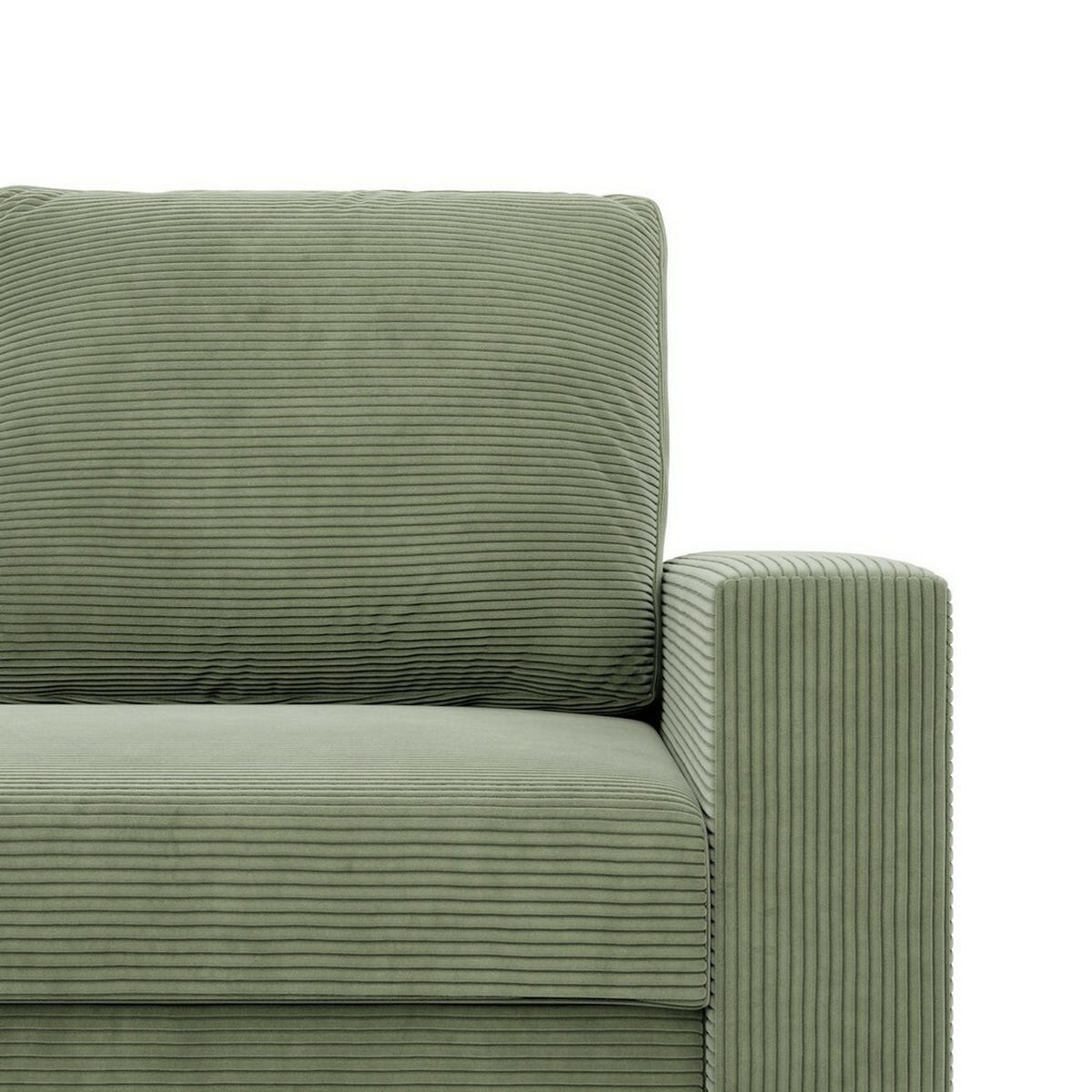 SOFA Neo mit gerader Armlehnen olivgrün - Olivgrün, Textil (148/90/87cm) - SIMKAM Furniture