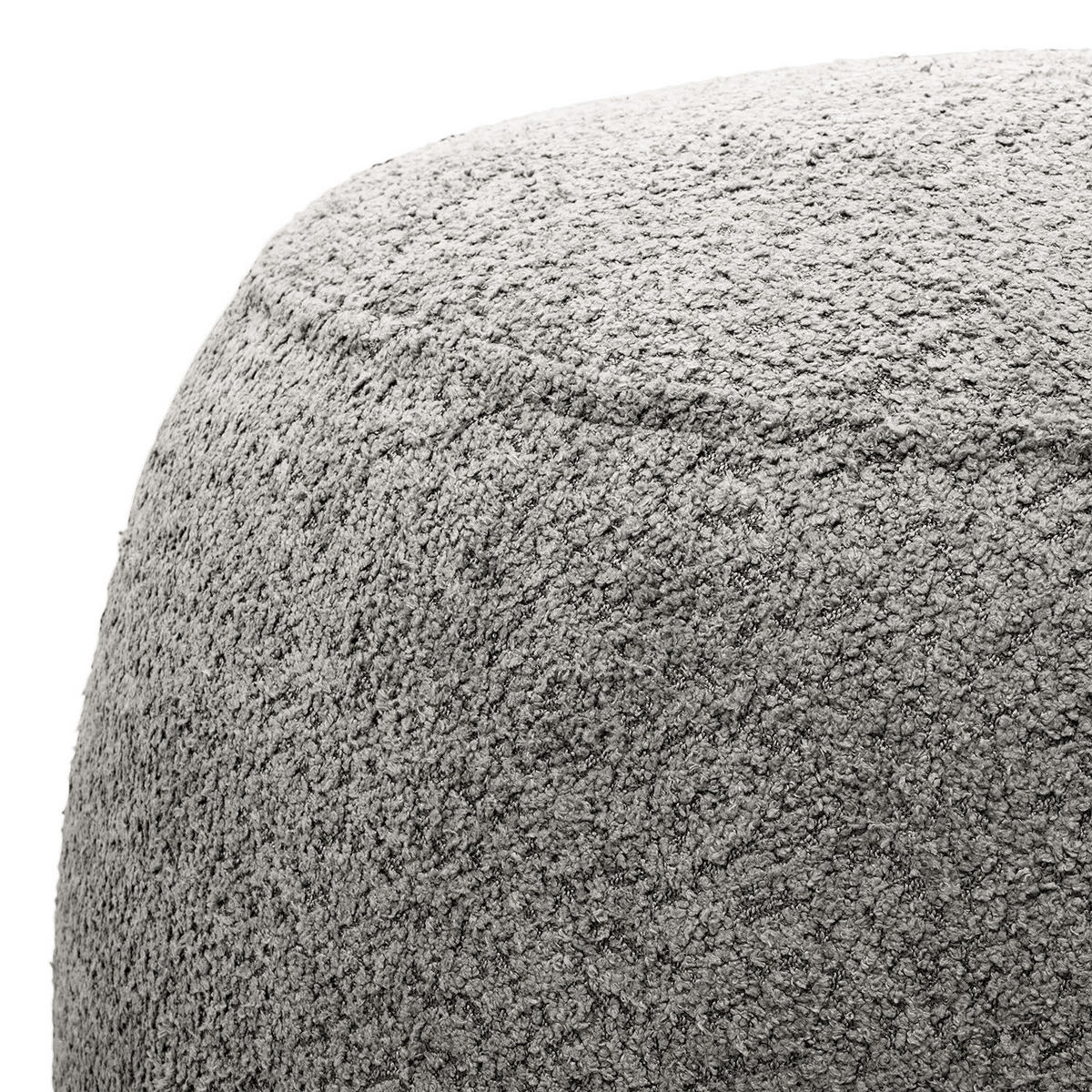 POLSTERHOCKER - Schwarz/Grau, Kunststoff/Textil (59/45/59cm) - home24