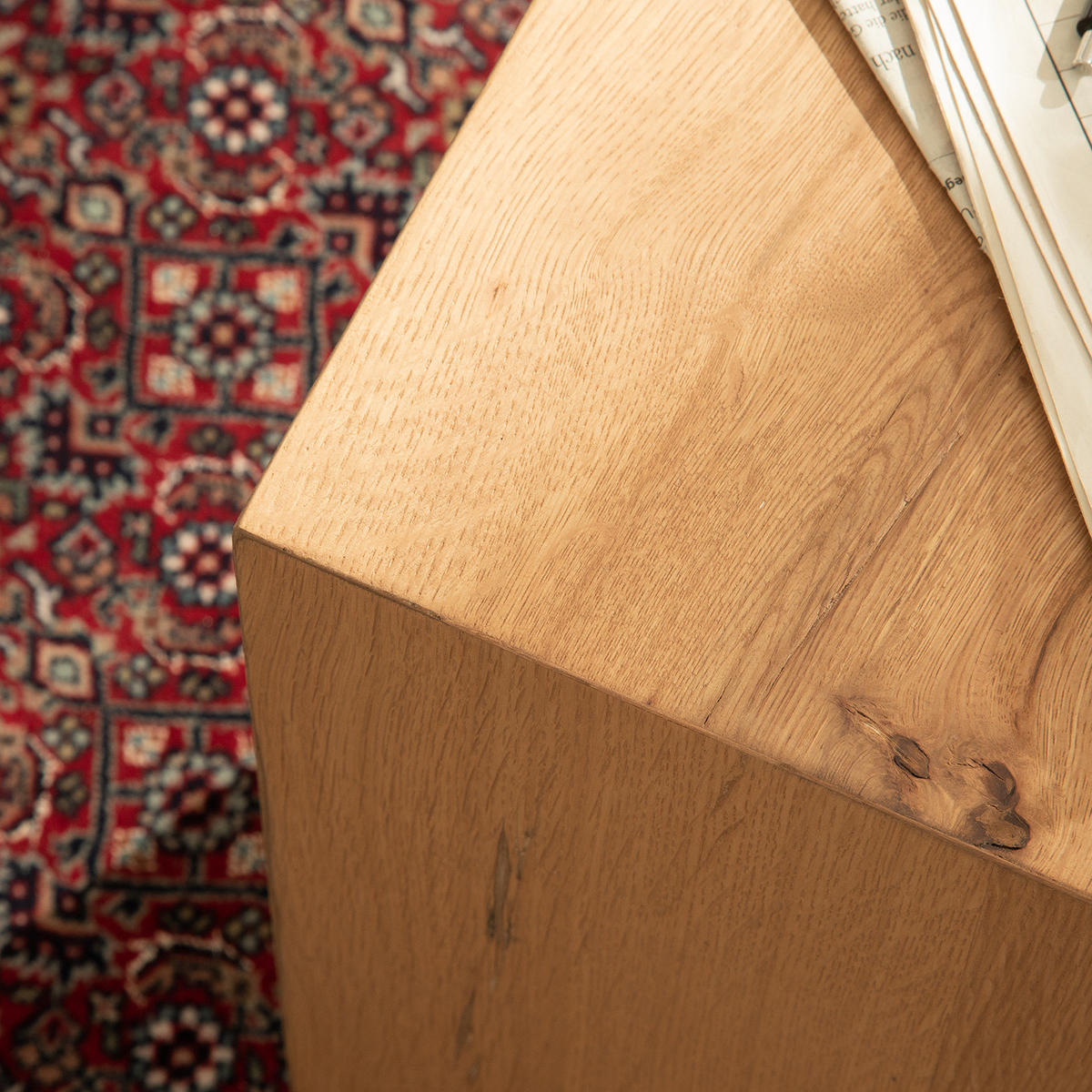 BEISTELLTISCH - Echtholzfurnier - Eichefarben, Holzwerkstoff (27/27/40cm) - home24