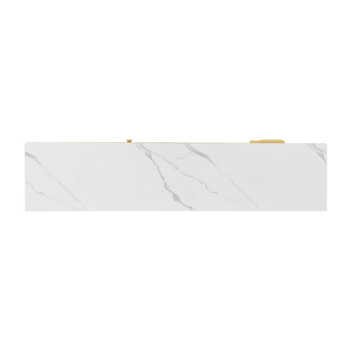 LOWBOARD 170/37/45 cm aus Holzwerkstoff mit geschnitzter Front Weiß/Gold - Weiß, Holzwerkstoff (175/45/40cm) - Modenvie