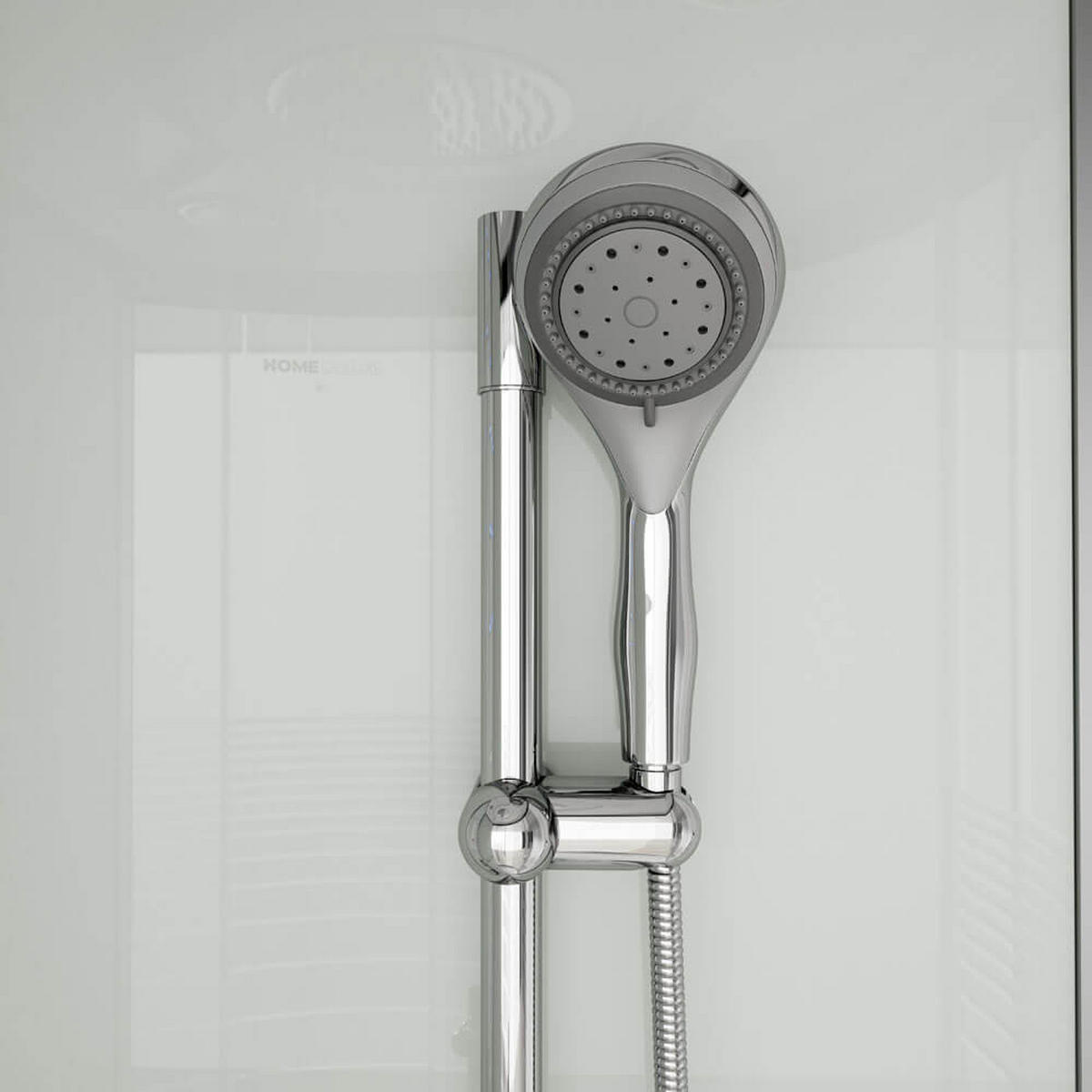 DUSCHKABINE WHITE PEARL - Weiß, 90 x 90 cm - Weiß, Glas (90cm) - Home Deluxe