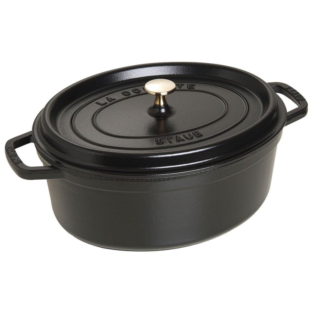 TOPF Schwarz 37.5/25/16.7 cm 405093190 - Schwarz, Metall (31cm) - Staub