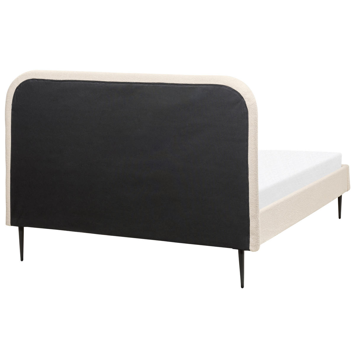 POLSTERBETT 140/200 cm Helles Beige Flayat - Beige/Schwarz, Textil (140/200cm) - Beliani