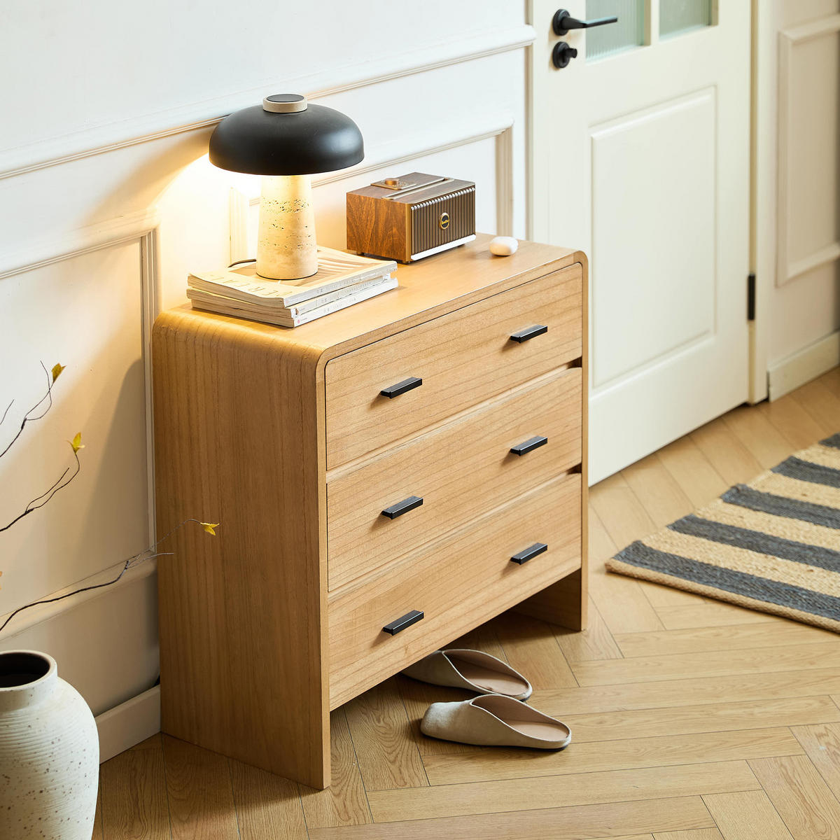 KOMMODE Rechteckig Braun 75 x 34 x 71 cm - Braun, Holz (75/71/34cm) - Nordlys