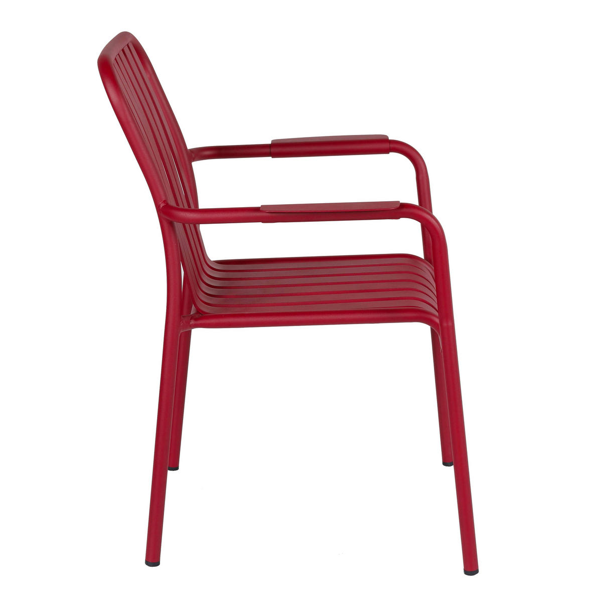 GARTENSTUHL, Rot - Rot, Metall (62/85/61cm) - Oviala