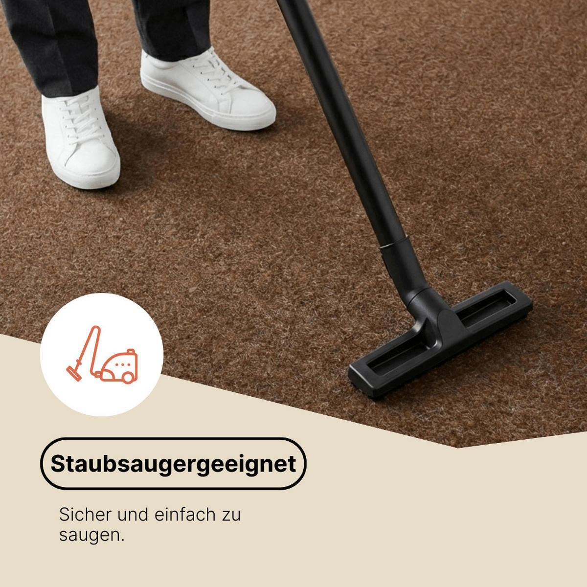 RASENTEPPICH PEMBA Braun 300/850 cm - Braun, Textil (300/850cm) - Tapiso