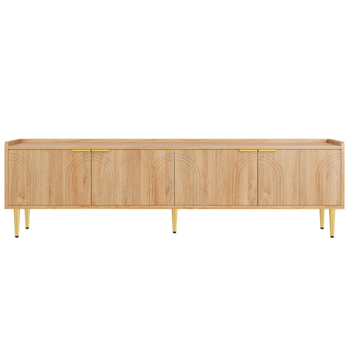 TV-ELEMENT mit Kabelmanagement 170 x 35 cm MDF Natural - Braun, Holzwerkstoff (35/47.5/170cm) - Beauniv