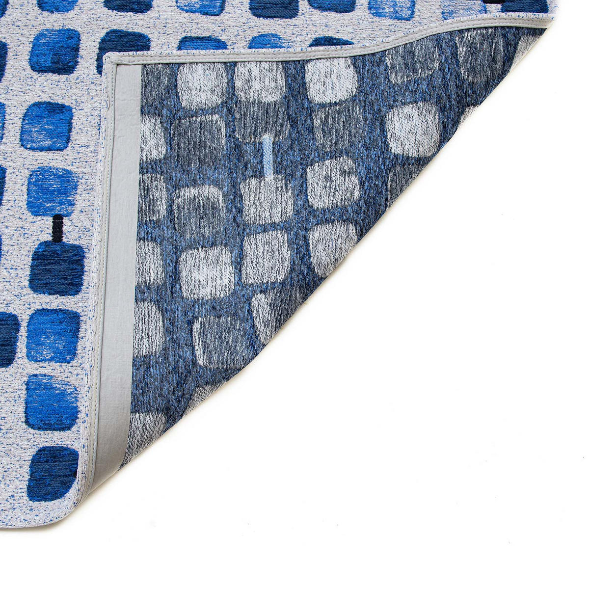 TEPPICH Flachgewebe SHADY STONES Blau 240 x 340 cm - Blau, Textil (240/340cm) - Novatrend