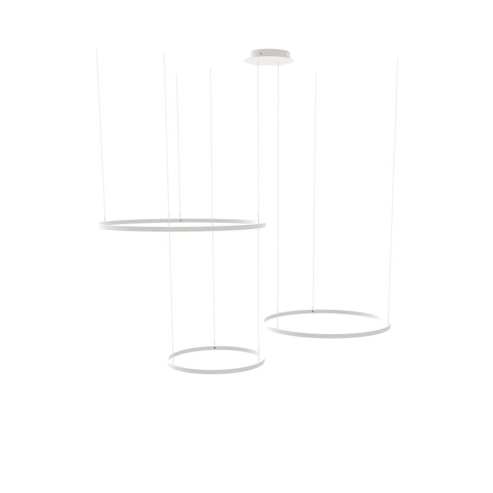 LED-HÄNGELEUCHTE 3er Ring Weiß Ø 100 | 80 | 60cm - Weiß, Metall (1.3/100/3.3cm) - s.luce