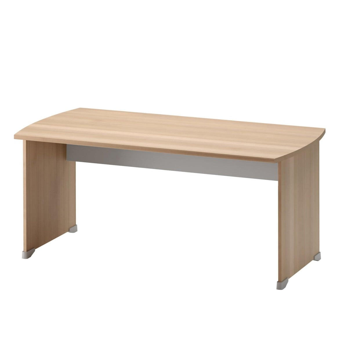 SCHREIBTISCH mit Gleitern L160 cm - Französische Herstellung - Apfelbaumfarben, Holzwerkstoff (160/80/74cm) - Calicosy