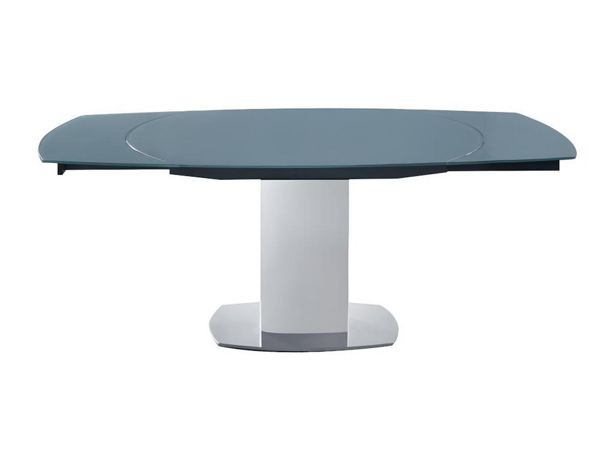 ESSTISCH ausziehbar - Glas & Metall - Grau - TALICIA - Grau, Glas (190/105/75cm) - Vente-Unique