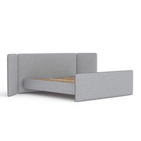 POLSTERBETT Tokyo Grau 180/200 cm - Naturfarben/Grau, Holz/Holzwerkstoff (180/200cm) - Maison de Reve