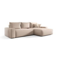 ECKSOFA MONA mit Schlaffunktion ARAGON 03 Rechts - Beige, Textil (280/185cm) - Bedante