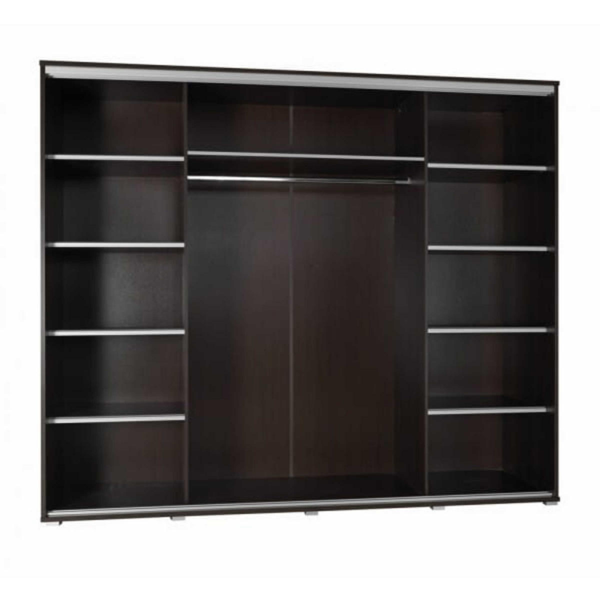 SCHIEBETÜRENSCHRANK - Kleiderschrank MONACO - Wenge - Wengefarben, Holzwerkstoff (255/251/66cm) - Möblo