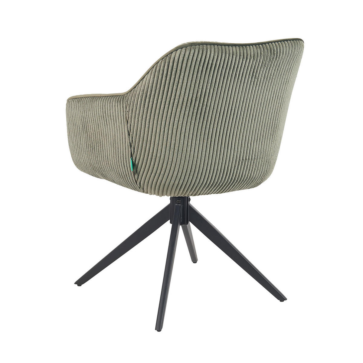 ARMLEHNSTUHL Mika-Kian 2er-Set - Schwarz/Grün, Textil/Metall (60/82/61cm) - DUBI Möbel