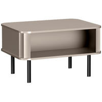 COUCHTISCH Nevada Taupe 92x67 cm - Taupe/Schwarz, Holzwerkstoff/Metall (67/92/40cm) - Beautysofa