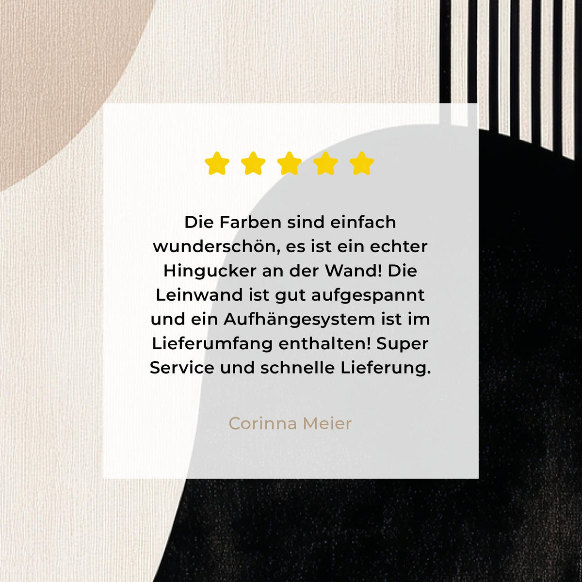 LEINWANDBILD Abstrakt - Japandi - Beige - Modern 20x30 cm - Schwarz, Textil (20/30cm) - MuchoWow