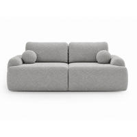 SOFA 260/106/81 Aurio Bouclé-Stoff Grau - Grau, Kunststoff/Textil (260/81/106cm) - Graingold