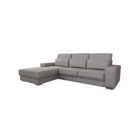 ECKSOFA Nevio In Scala - Graubraun, Holzwerkstoff/Textil (312/202cm) - Fun Möbel