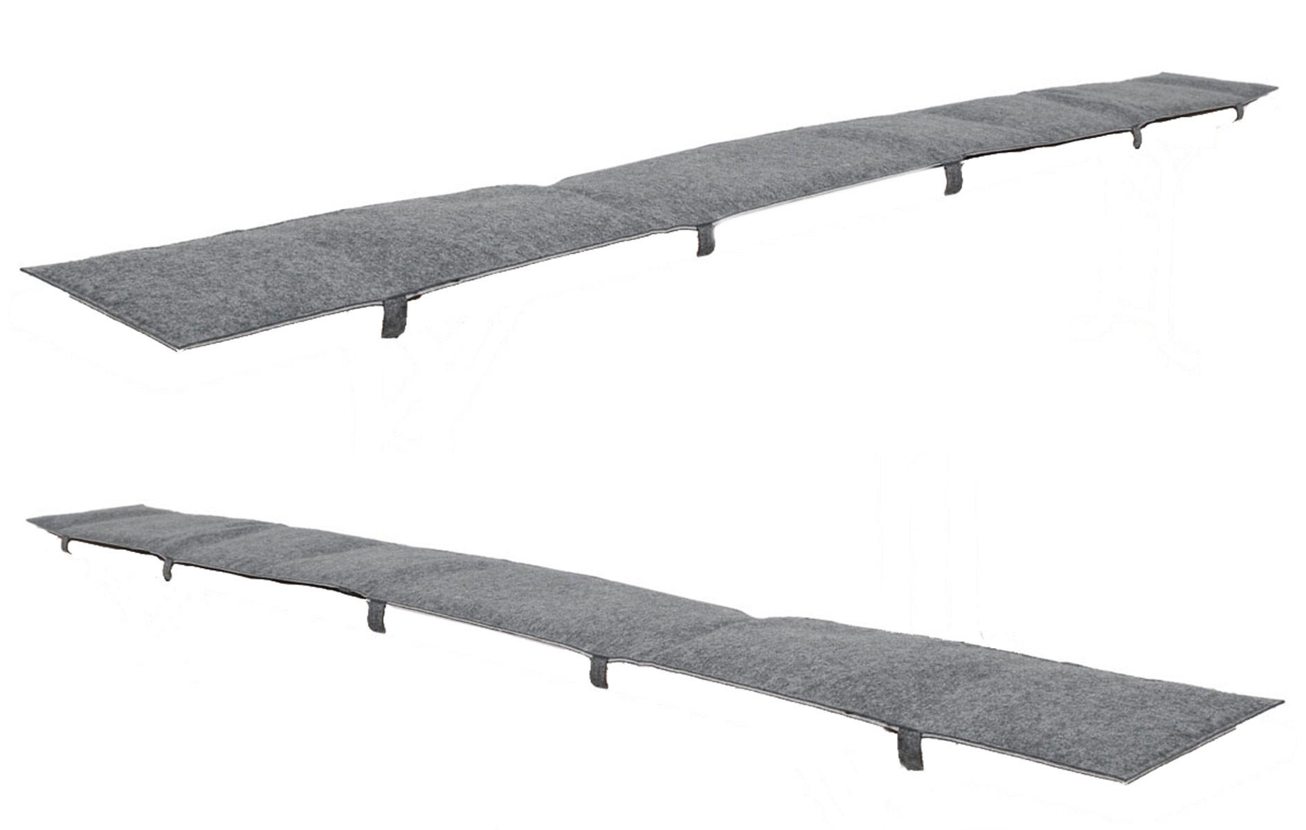 BIERBANKAUFLAGE Filz, 2er Set, Grau, 220/25/1 cm - Grau, Kunststoff (25/1/220cm) - Dunedesign