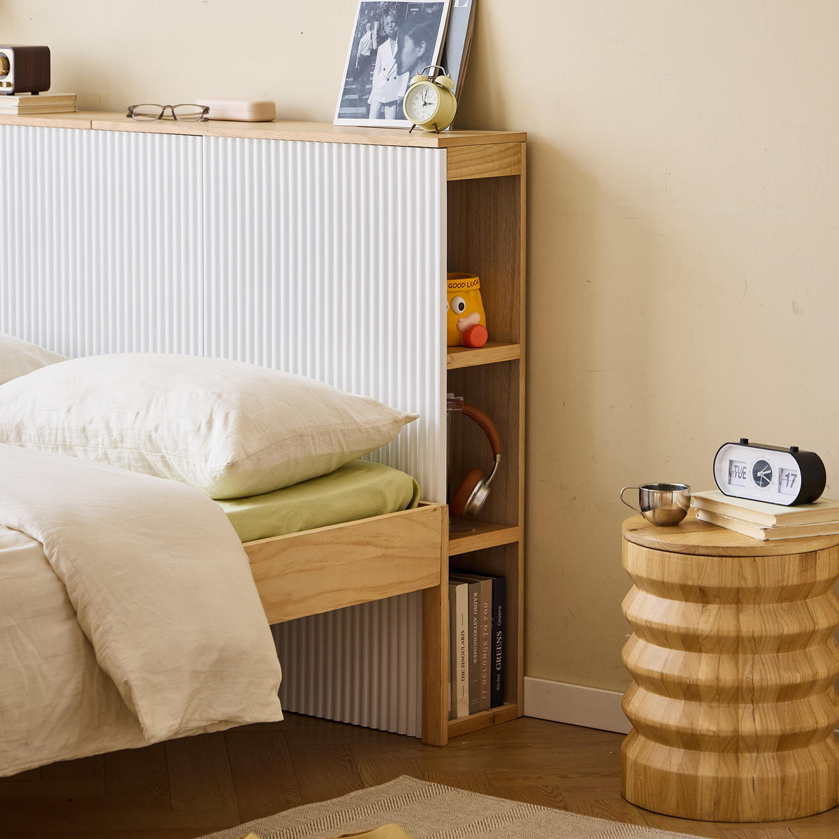 BETTKOPFTEIL Rechteckig 160 cm Holz - Weiß, Holz (159/100/24cm) - Nordlys