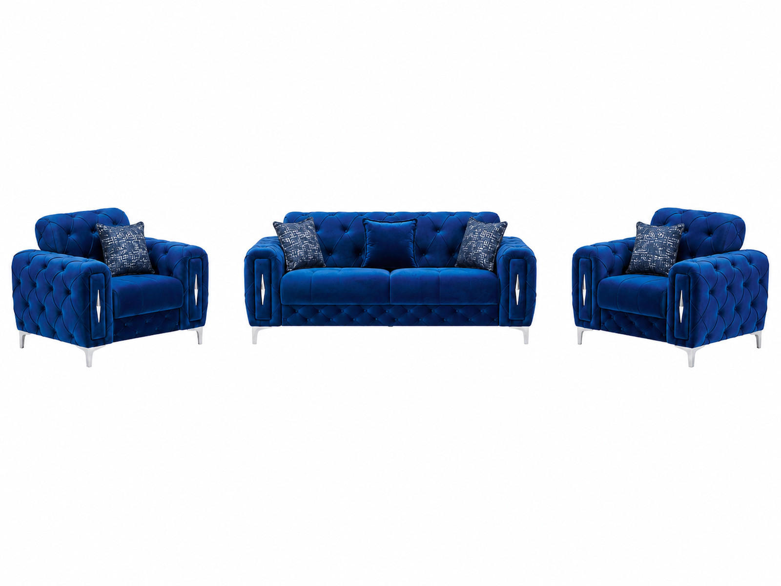 XXXLutz Sitzgarnitur Blau 180x80x100 cm