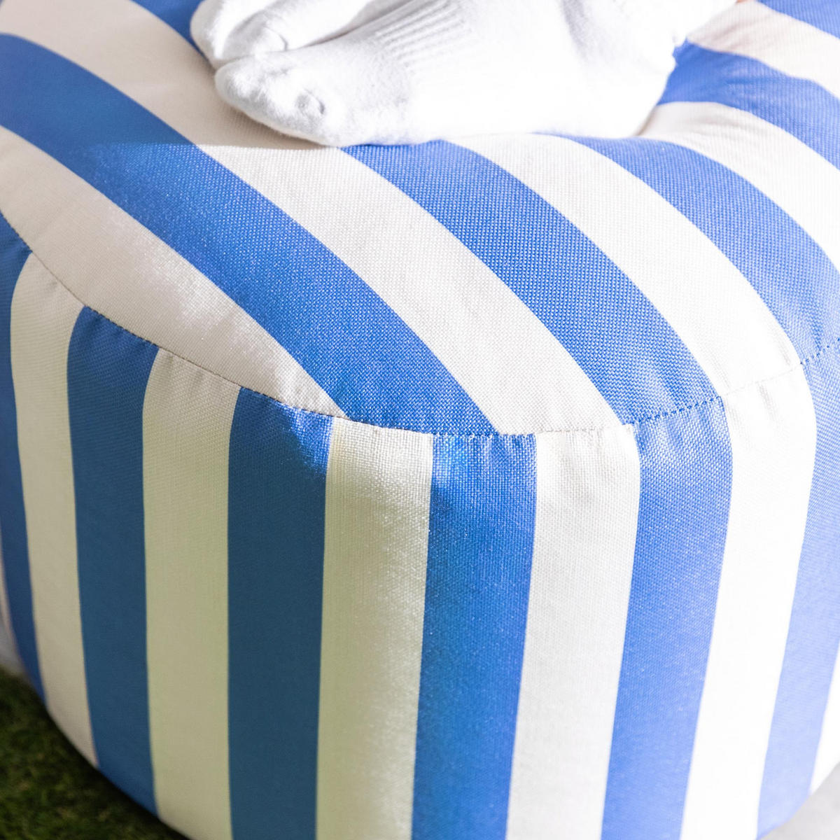 SITZPOUF Milano - Blau, Textil (55/35/55cm) - icon