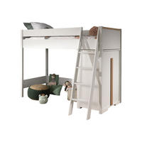 KINDERZIMMER Set Kariotta 1 Holzwerkstoff + Massivholz Weiß/Buche - Weiß, Holz (210/160/110cm) - 58aufmkessel