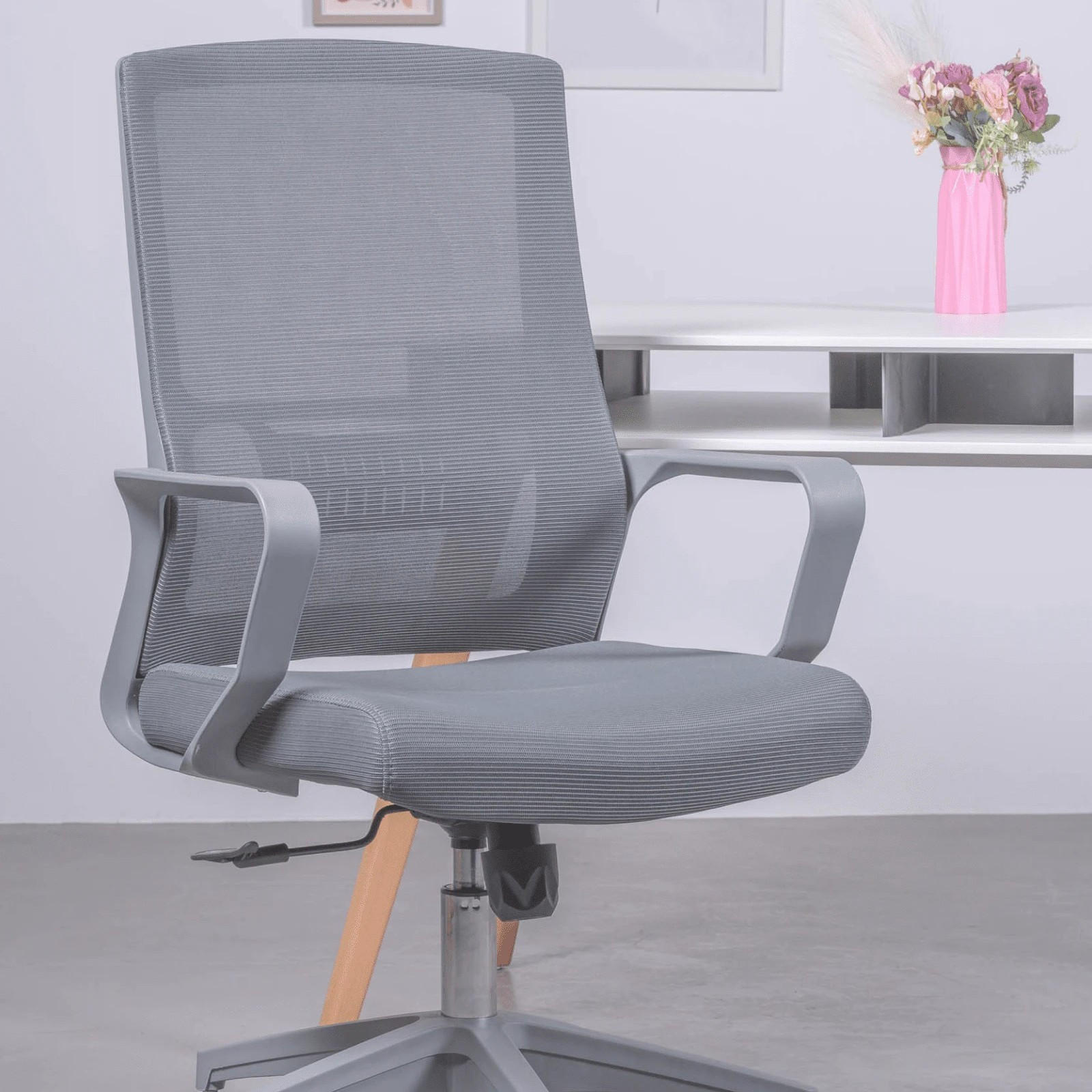 BÜROSTUHL Textil Dunkelgrau - Dunkelgrau, Textil (60/100/58cm) - Nest Dream