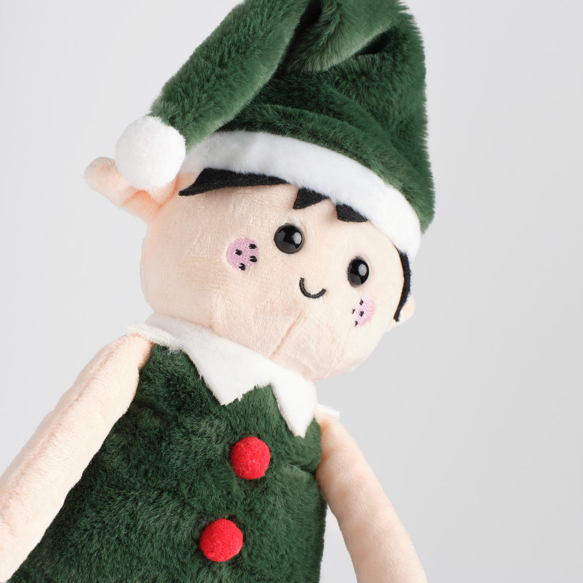 KUSCHELTIER Weihnachten Elfi, 40x11x7cm - Grün, Textil (7.5/40/11cm) - home&you