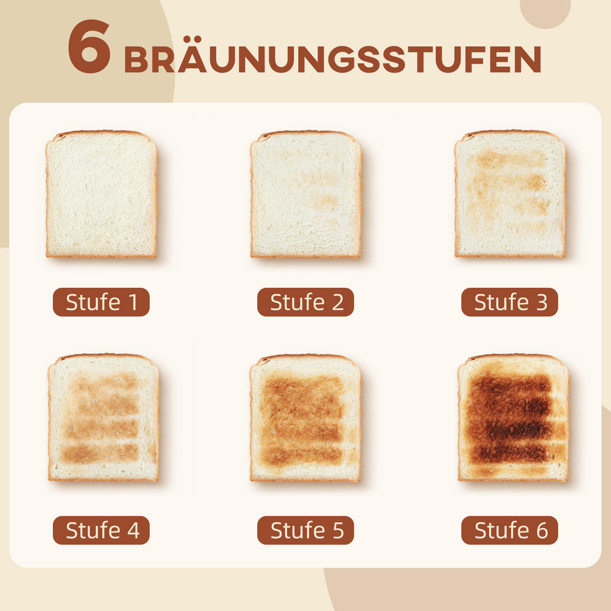 KOCHER-TOASTER-SET 2er Set Stahl Kunststoff Beige - Beige, Kunststoff (16/24.3/21.2cm) - HOMCOM