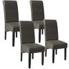 ESSZIMMERSTUHL 4er Set 44 x 63 x 106 cm grau marmoriert - Grau, Textil (44/106/45cm) - tectake