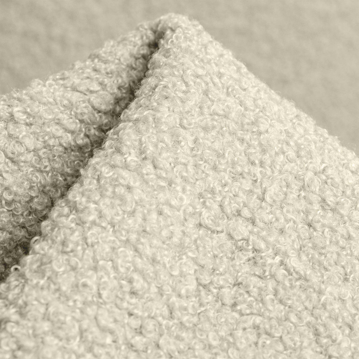 SITZSACK Halbmond 54/36/35 cm, weicher Bouclé 315 g/m², Creme - Creme, Textil (36/35/54cm) - Dreamroots