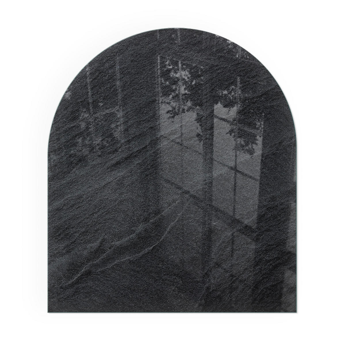 GLASPLATTE für Kamin 80x70 cm - Schwarz, Glas (80/70/0.4cm) - TULUP