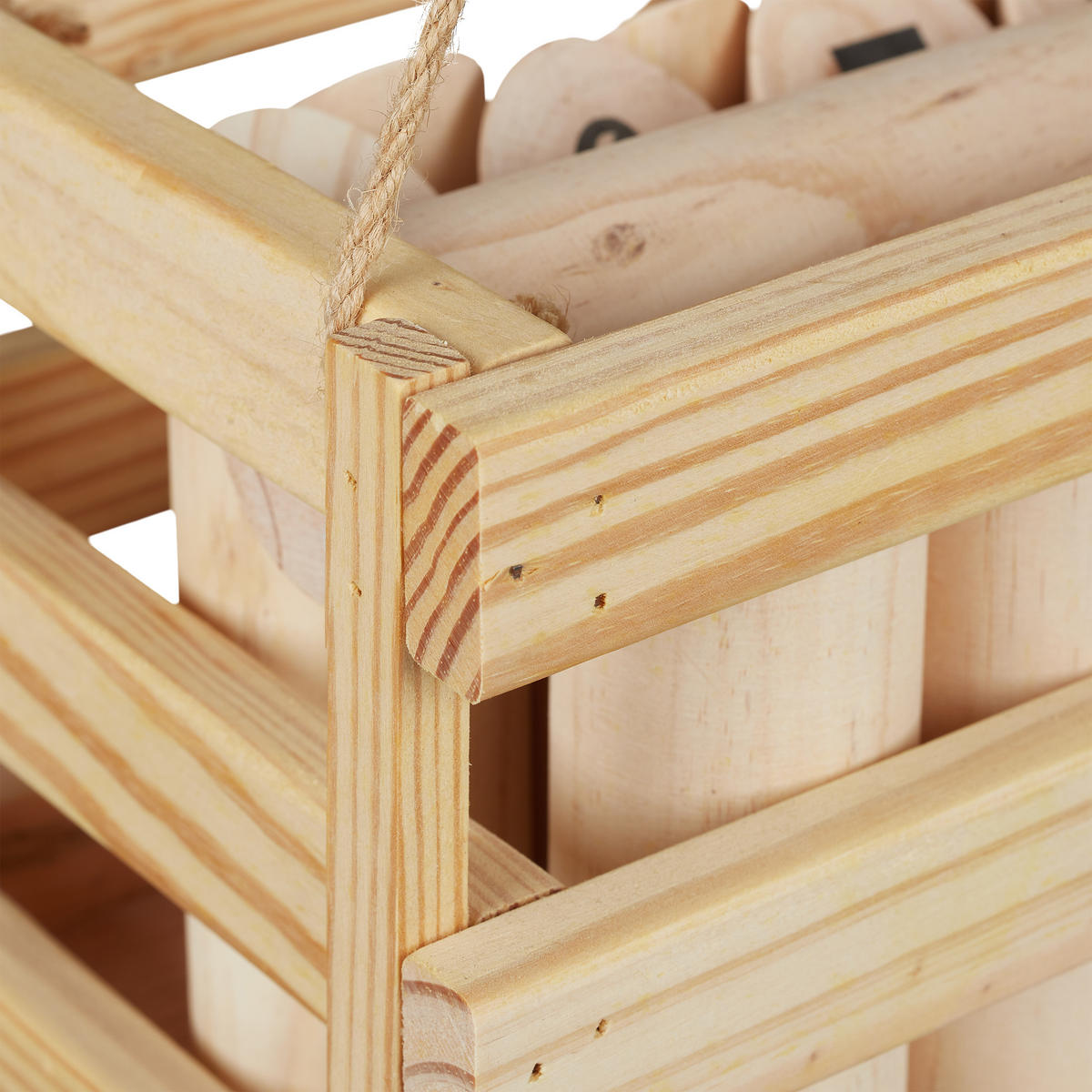 KUBB hra - svetlohnedá, drevo (28/18.5cm) - Relaxdays