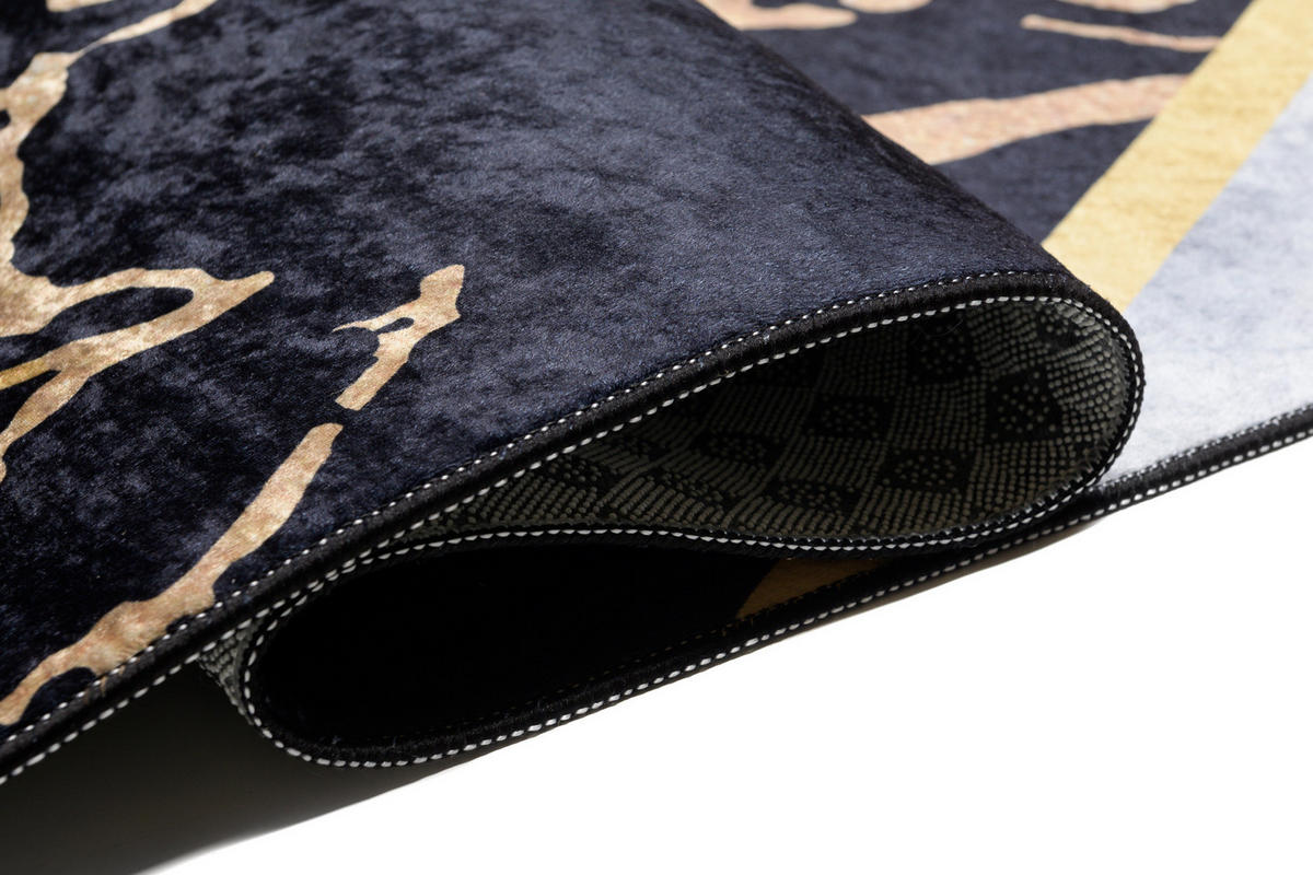 TEPPICH TOSCANA Schwarz 140/200 cm - Schwarz, Textil (140/200cm) - Tapiso