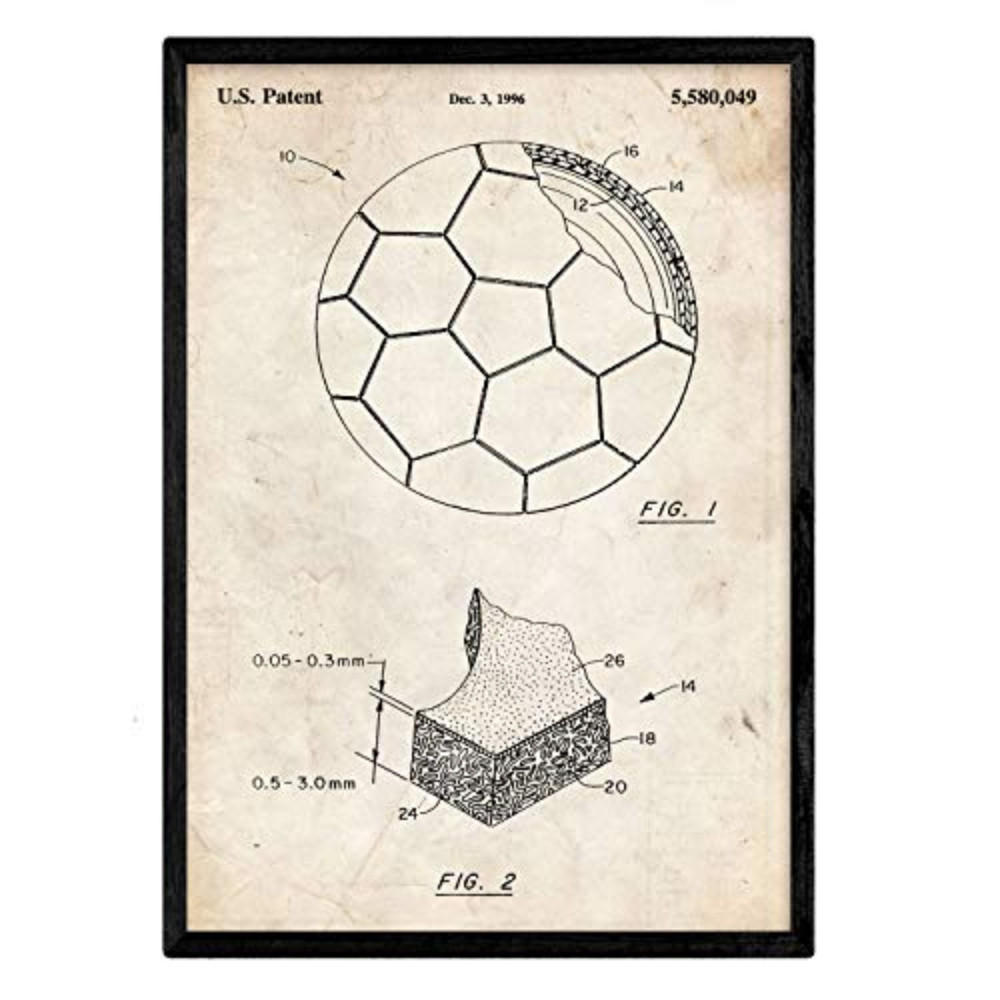 POSTER Fußball Patent A3 Rahmenlos - Klar, Papier (29.7/5/42cm) - Nacnic