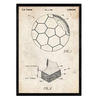 POSTER Fußball Patent A3 Schwarzer Rahmen - Schwarz, Papier (29.7/5/42cm) - Nacnic
