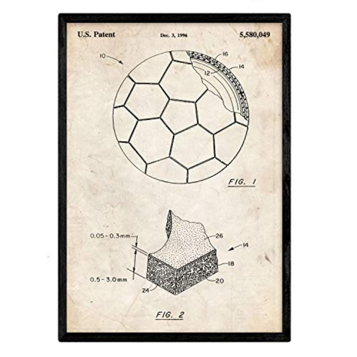 POSTER Fußball Patent A3 Rahmenlos - Klar, Papier (29.7/5/42cm) - Nacnic