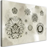 WANDBILD florale geometrische formen - Pink, Textil (60/40cm) - Feeby