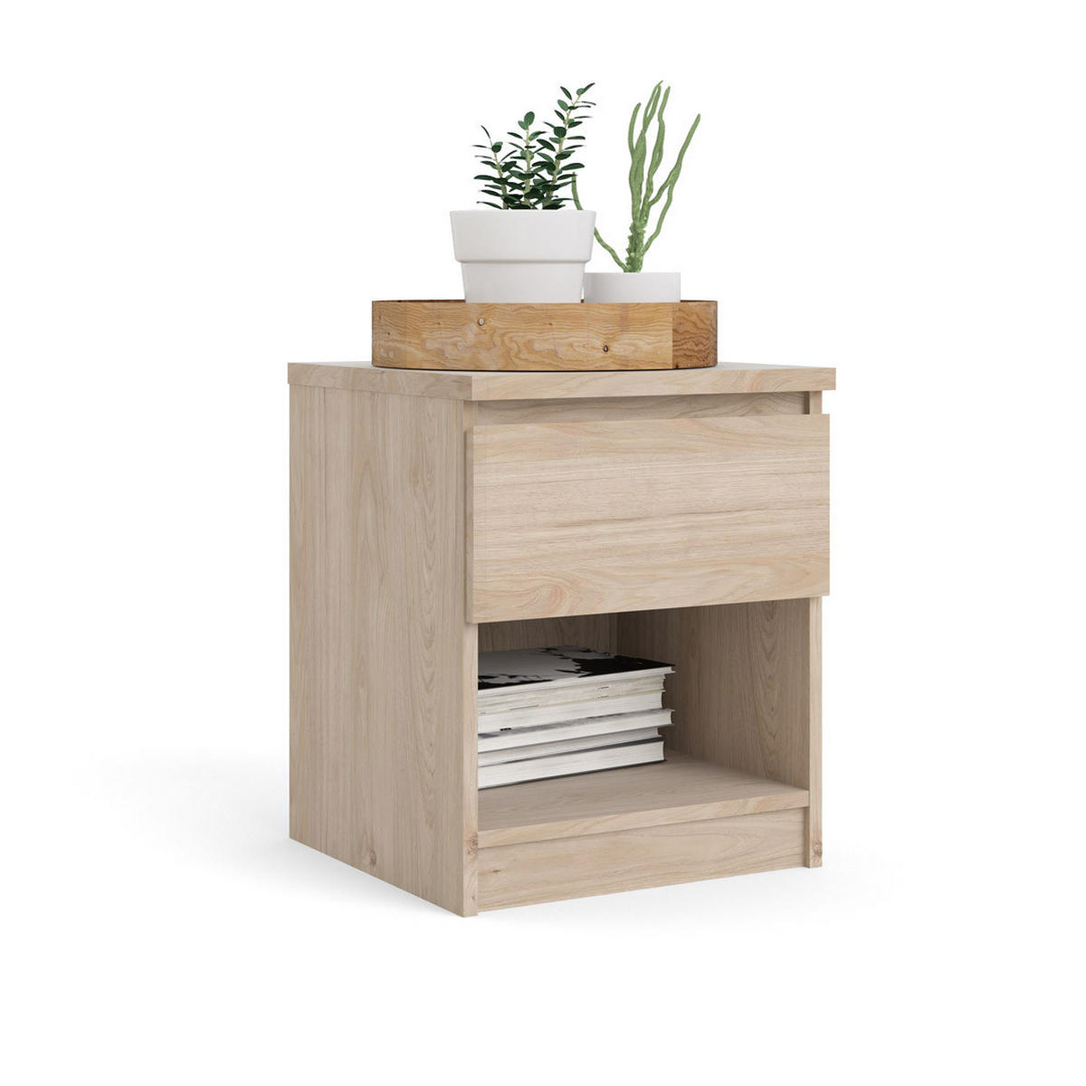 NACHTSCHRANK Hickory - Braun, Holzwerkstoff (41/50/40cm) - ebuy24
