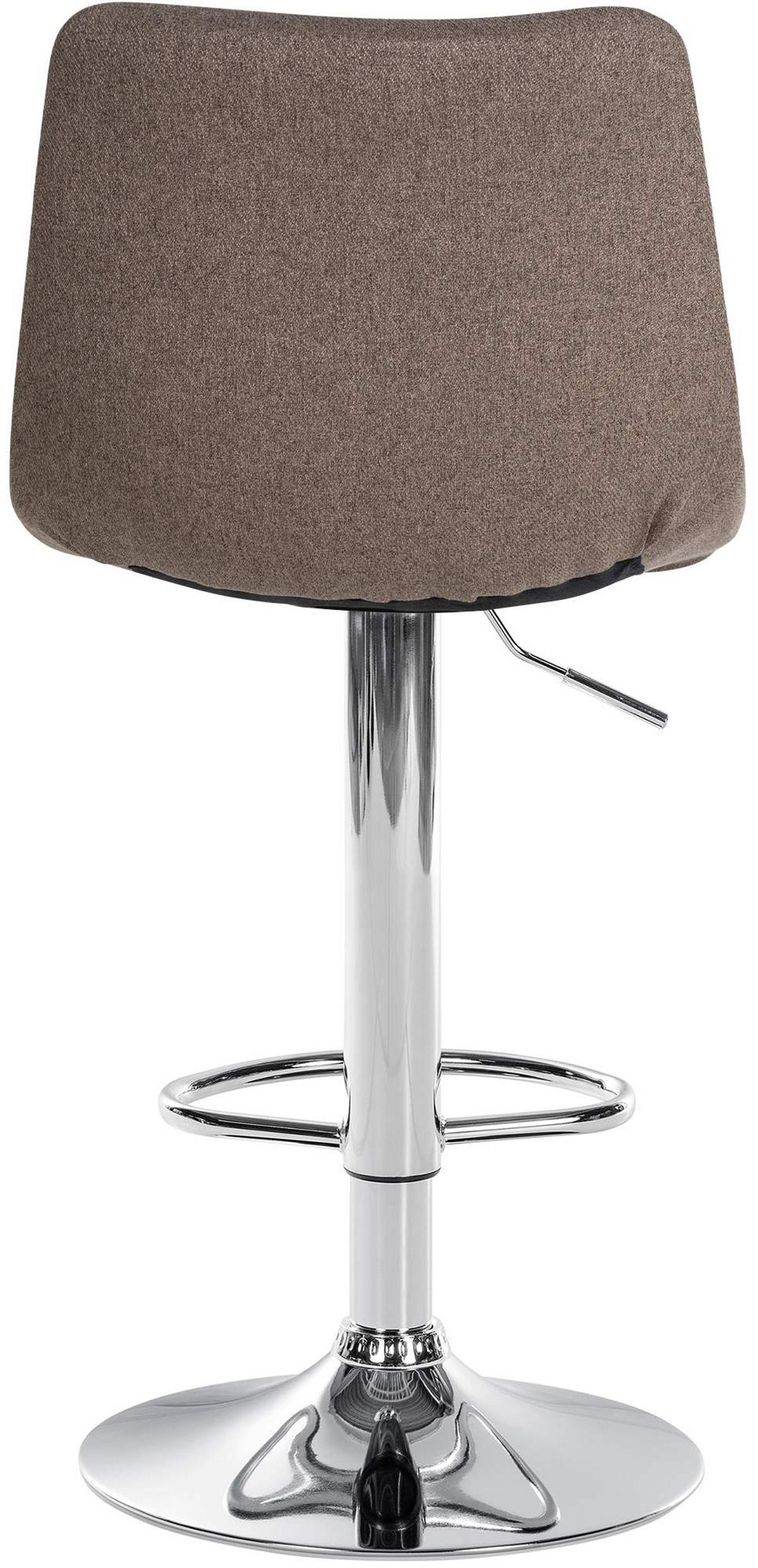 BARHOCKER James Stoff chrom taupe - Chromfarben/Grau, Textil/Metall (43/108.5/46.5cm) - TPFLiving