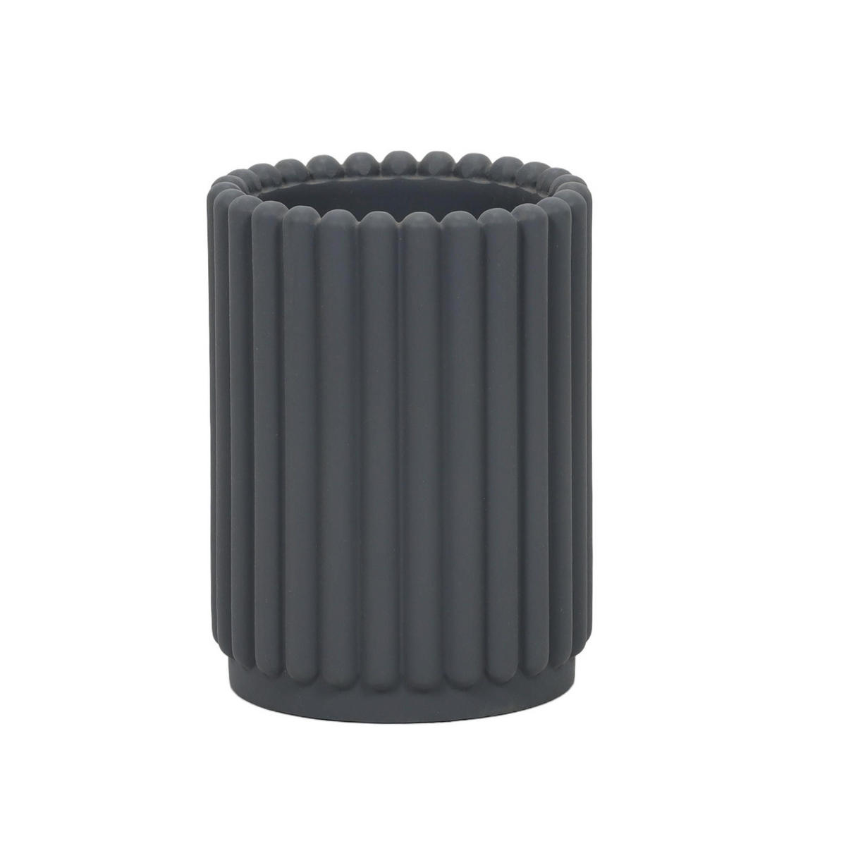 ZAHNBÜRSTENBECHER Bonbon 7,5/7,5/10,5 cm - Grau, Kunststoff (7.5/10.5/7.5cm) - 5five Simply Smart