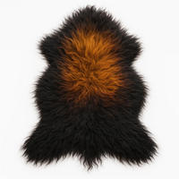 SCHAFFELL Island, schwarz-gold, naturbelassen, ökologisch gegerbt, ca. 120 cm - Goldfarben/Schwarz, Fell (60/120cm) - Provellus