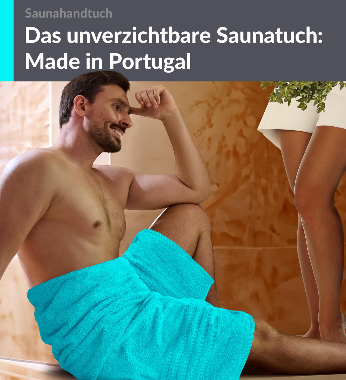 BADETUCH London Lagunen Türkis 100x200 cm - Türkis, Textil (100/200cm) - Lashuma