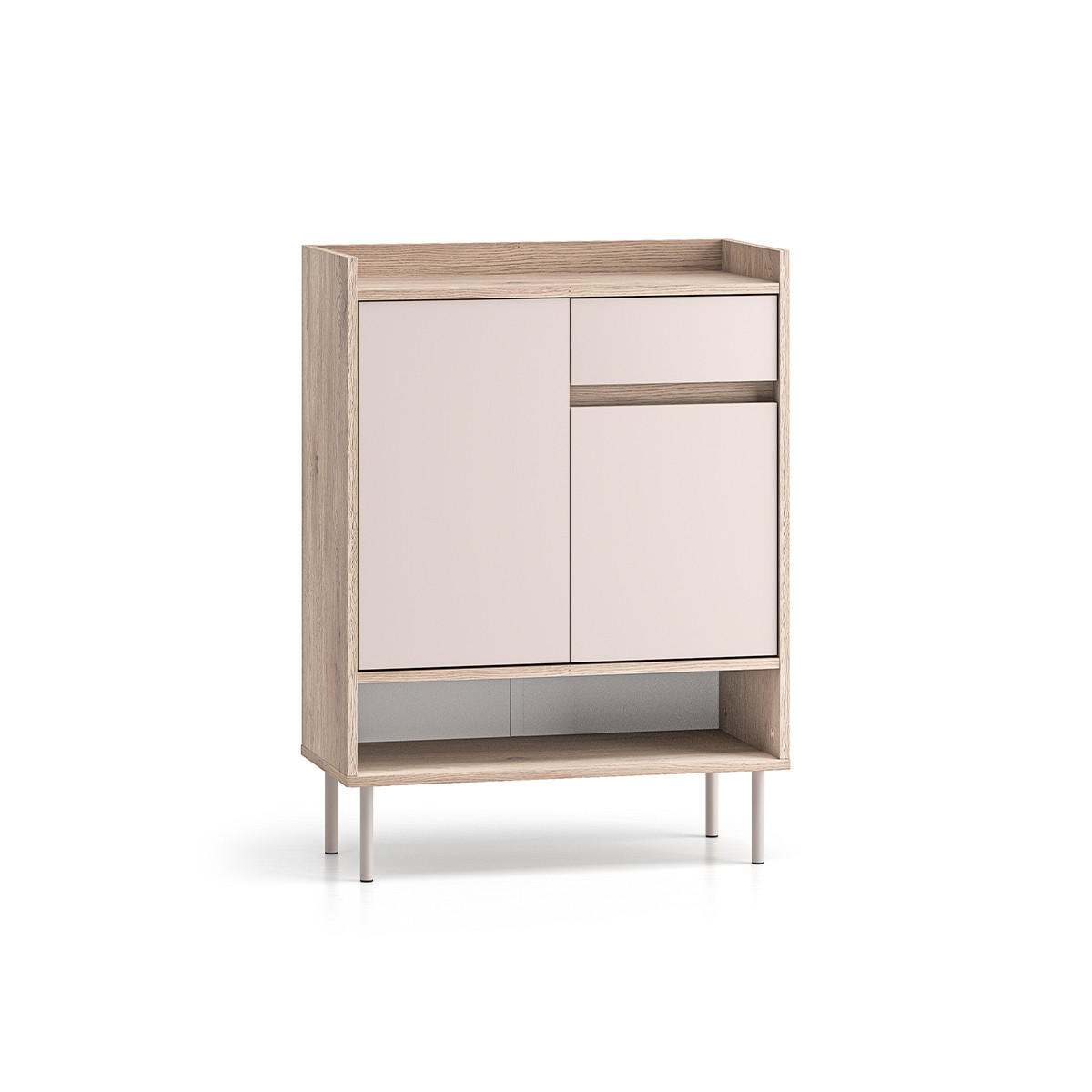 BOTNÍK Alos Kašmír a dřevo - béžová, kompozitní dřevo (70/95/34cm) - Petits-meubles