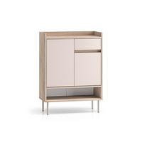 BOTNÍK Alos Kašmír a dřevo - béžová, kompozitní dřevo (70/95/34cm) - Petits-meubles