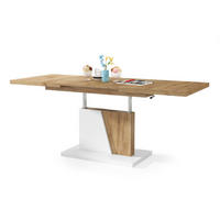 COUCHTISCH rechteckig Eiche Gold - Weiß matt ausziehbar höhenverstellbar - Eichefarben, Holzwerkstoff (70/120/60cm) - designimpex